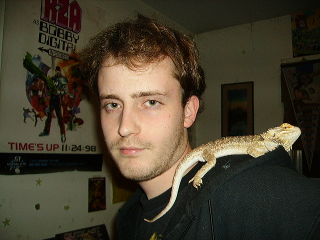 Bearded Dragon on Shoulder