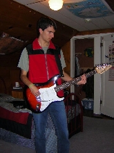 me enjoying my new christmas present