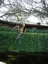 me sittin on my grandpas pool