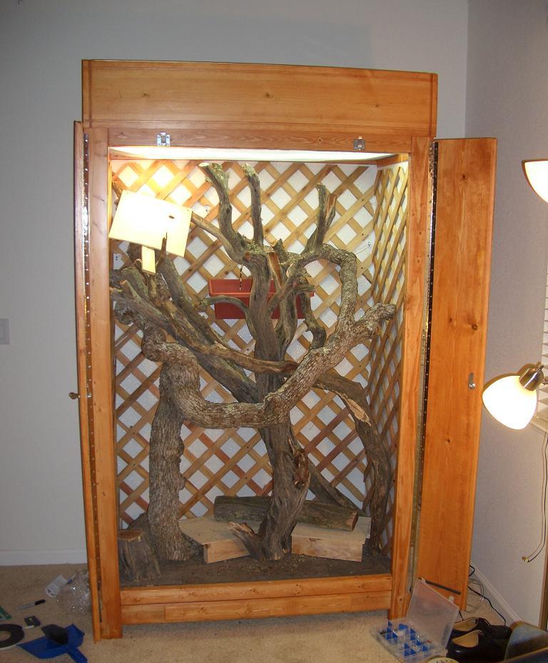 My new enclosure after adding the lattice