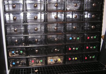 30-drawer, shoebox heated baby rack