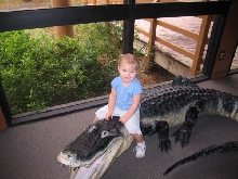 emily taming the gator....