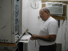 Eugene at his incubator again
