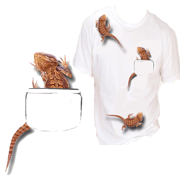 Bearded Dragon Pocket T-shirt