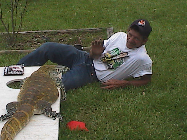 Playing corn hole