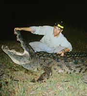 Brady Barr catches nile croc