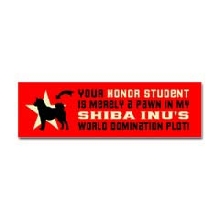 Shiba bumper sticker