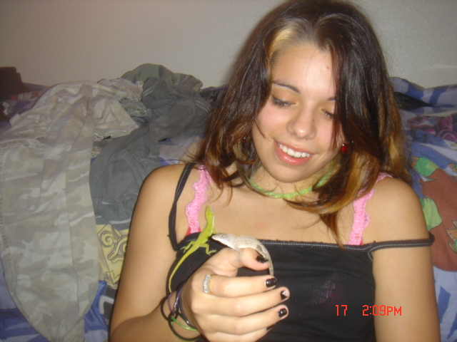 my gf and my lizards