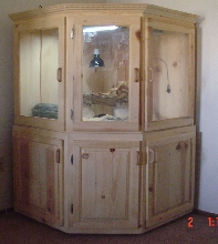 Corner cabinet reptile cage