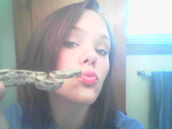 me and Rocco (My columbian boa)