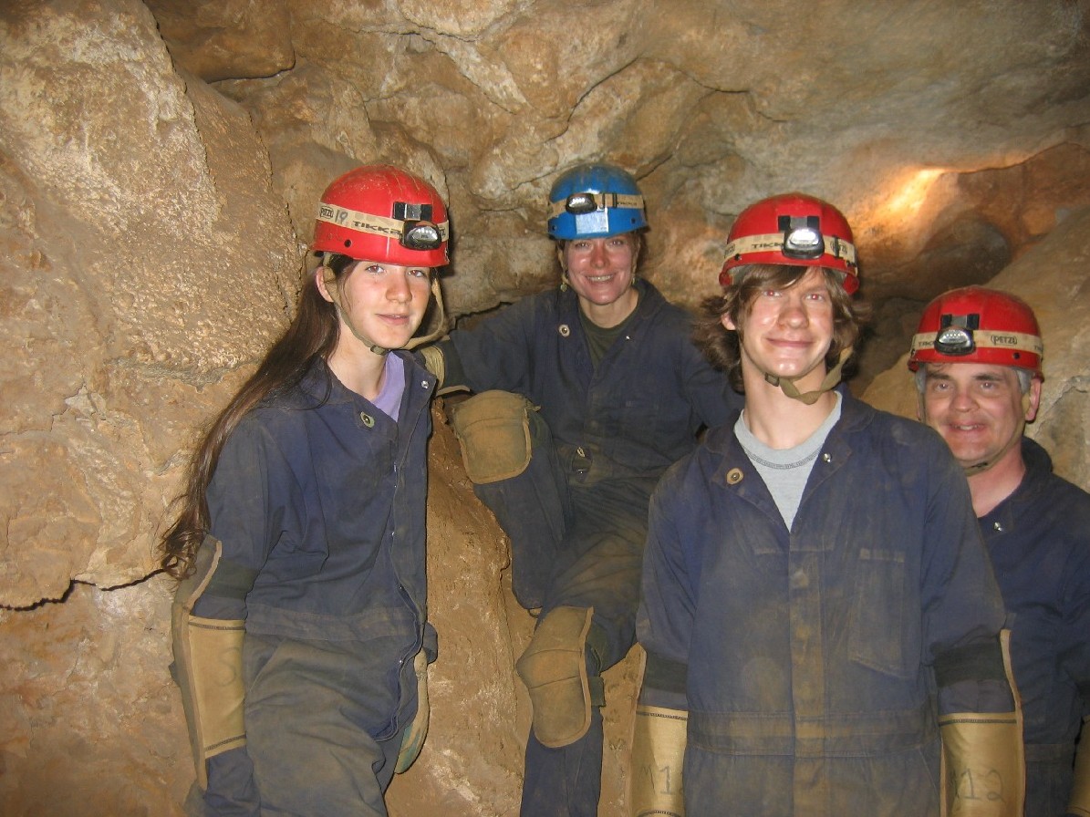 Family portrait in cave