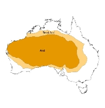 CSIRO map of arid and semi arid zones of Australia