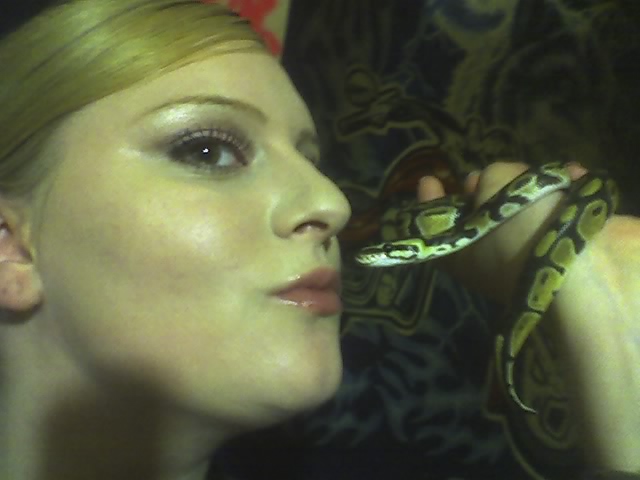 Me giving my baby a kiss