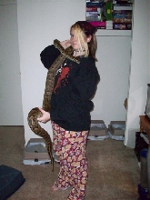 African Rock python and michelle