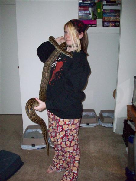 African Rock python and michelle