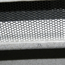 Aluminum mesh light rest.