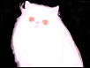 Buzzy, the friendly ghost, materializes
