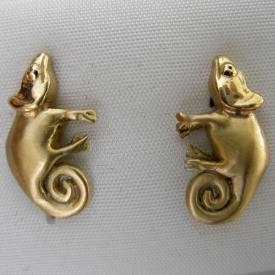 Gold Chamaleon earrings