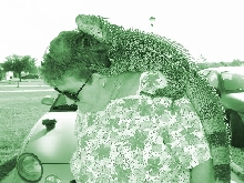 Iggi on Debbie (in green)
