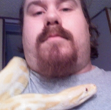 me and my albino burm 