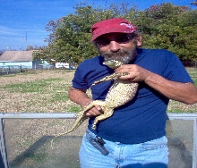 Nessie's Dad, Bruce, with Argus
