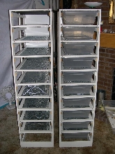 Snake racks, with tubs