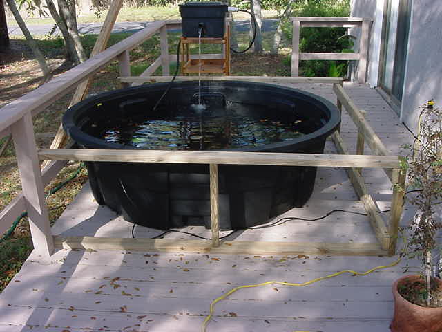 Stock tank getting a frame built around it