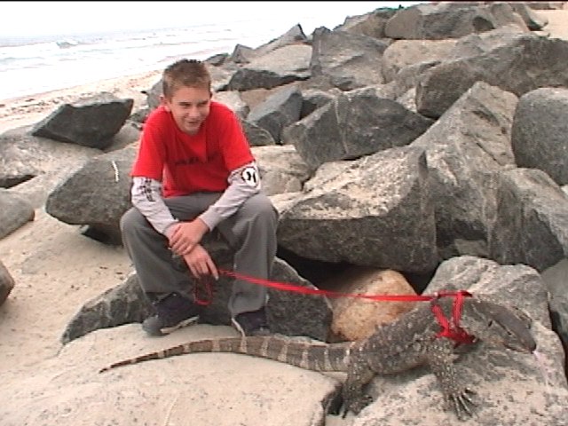 Me and Rocko my 6' 6"  Nile monitor