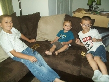 My kids & their snakes