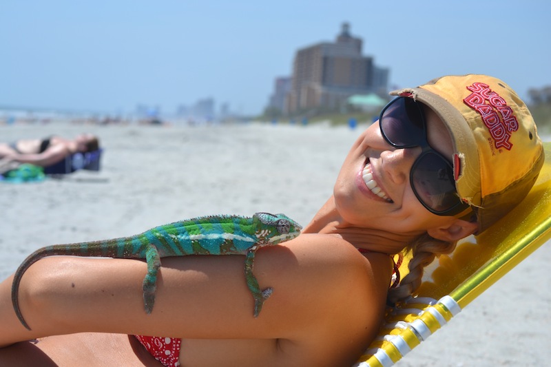 Wife,Chameleon, & Myrtle Beach