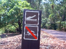 the sign at the waterhole