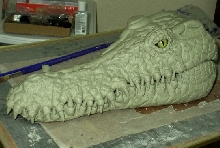 Crocodile sculpture