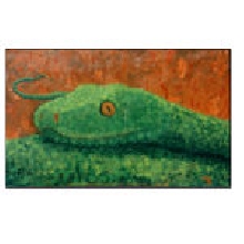 green cartoon snake