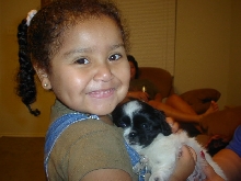 Rocco with new mommy.