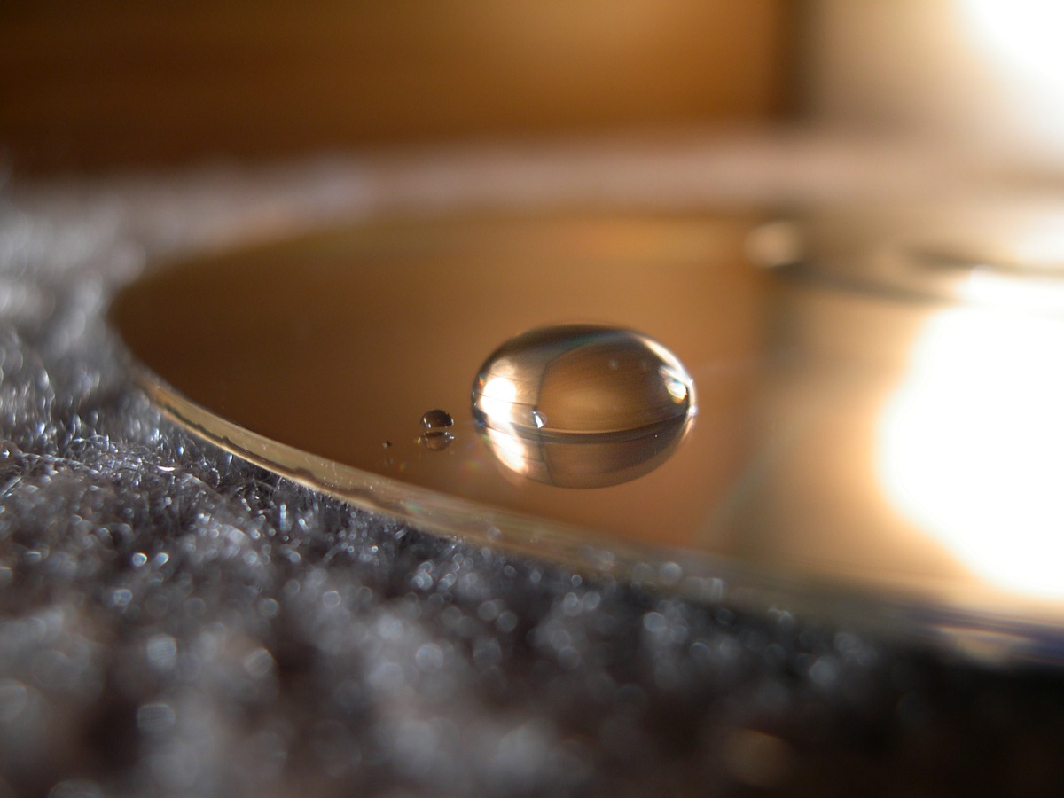 close up of water drop
