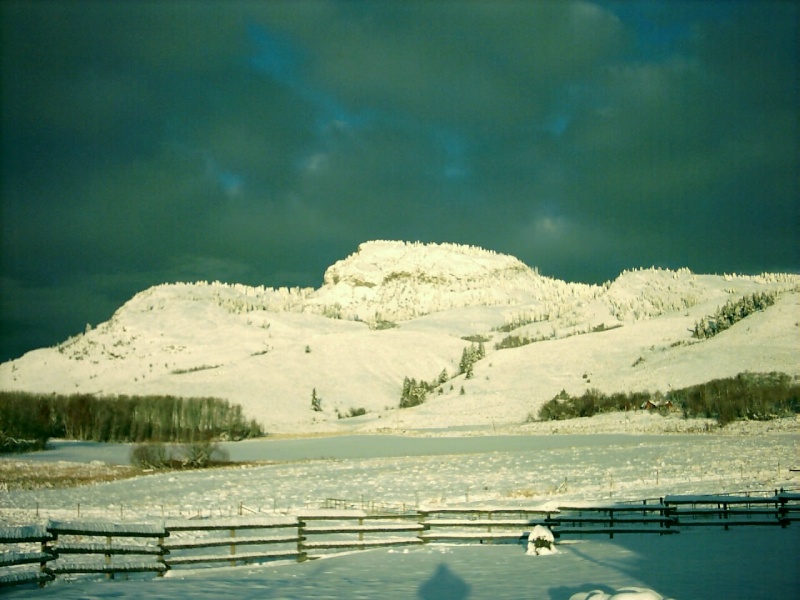 Indian head covered in snow