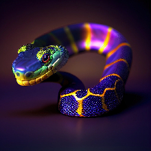 stunning snake art