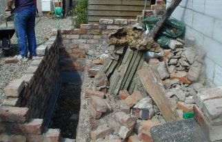 snake pit under construction