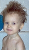 My son taking a bath