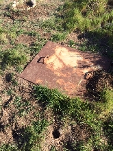Skink habitat - metal plate