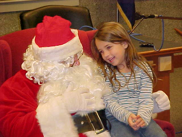 Our little one with Santa