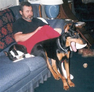 Monty on sofa