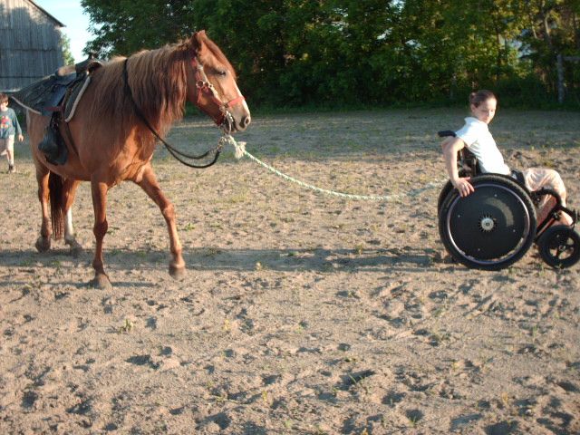 Meg leading Tierra