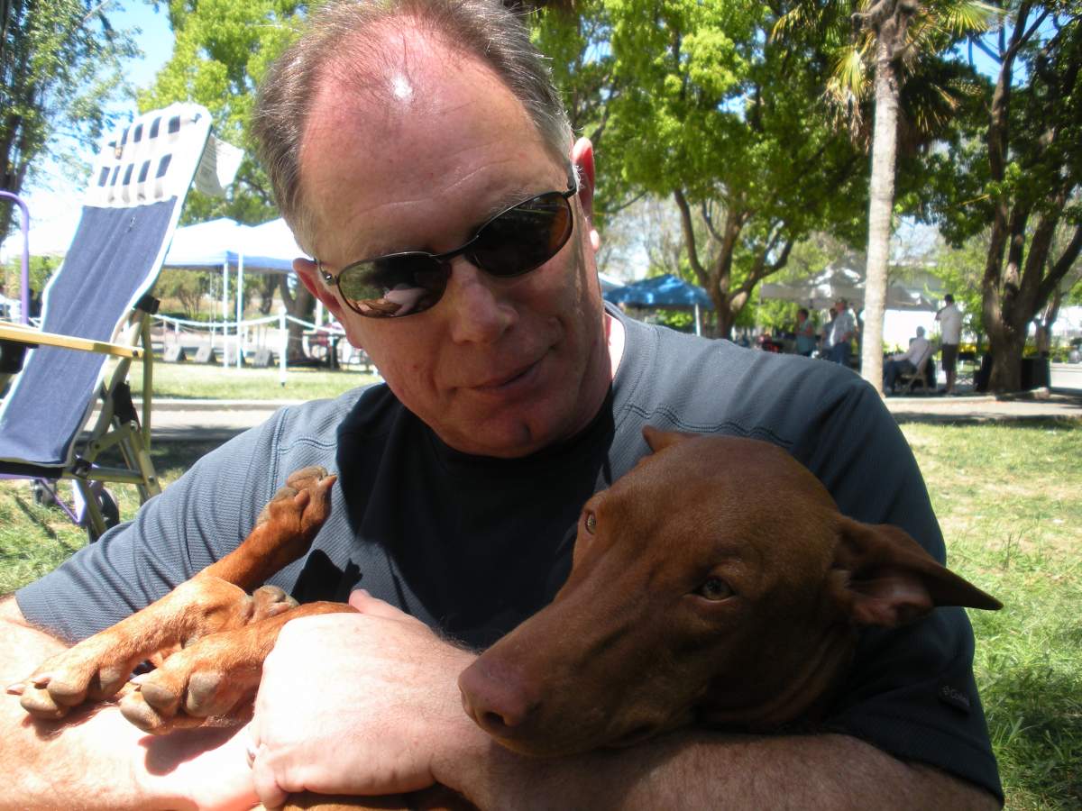 Ruadh with Greg April 2009