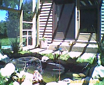 new pond with pergola