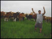 Chad preaching to cows