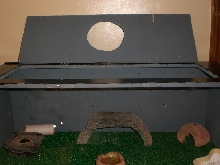 Light hole on top w/ hinged door