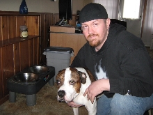 Sampson and I on his last day.