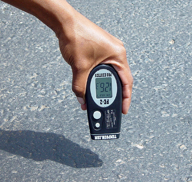 ground surface temps at 75F air temp