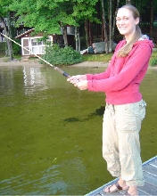 Me pretending to fish for my Bulletin board